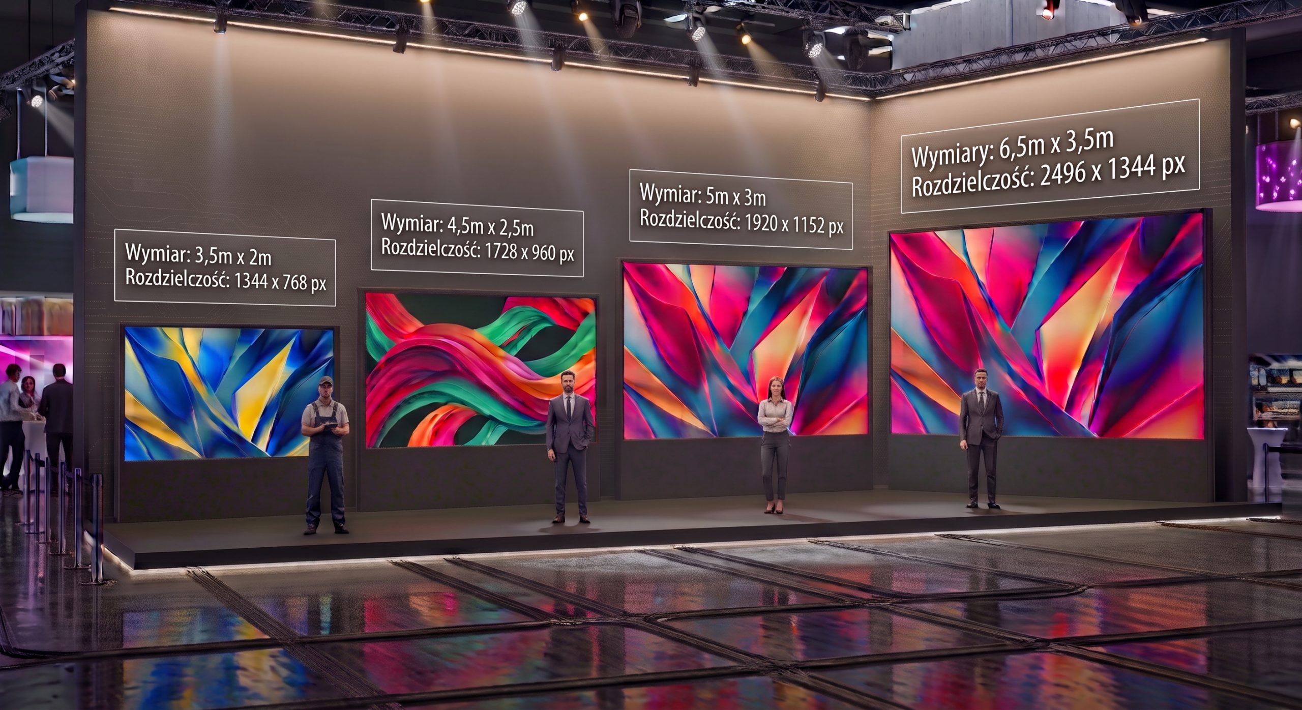 Comparison of P2.6 LED screen sizes Comparison of P2.6 LED screen sizes
